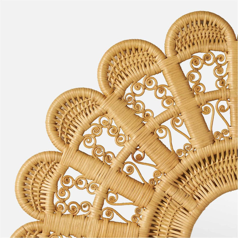 Made Goods Waverly Flower-Like Rattan Mirror