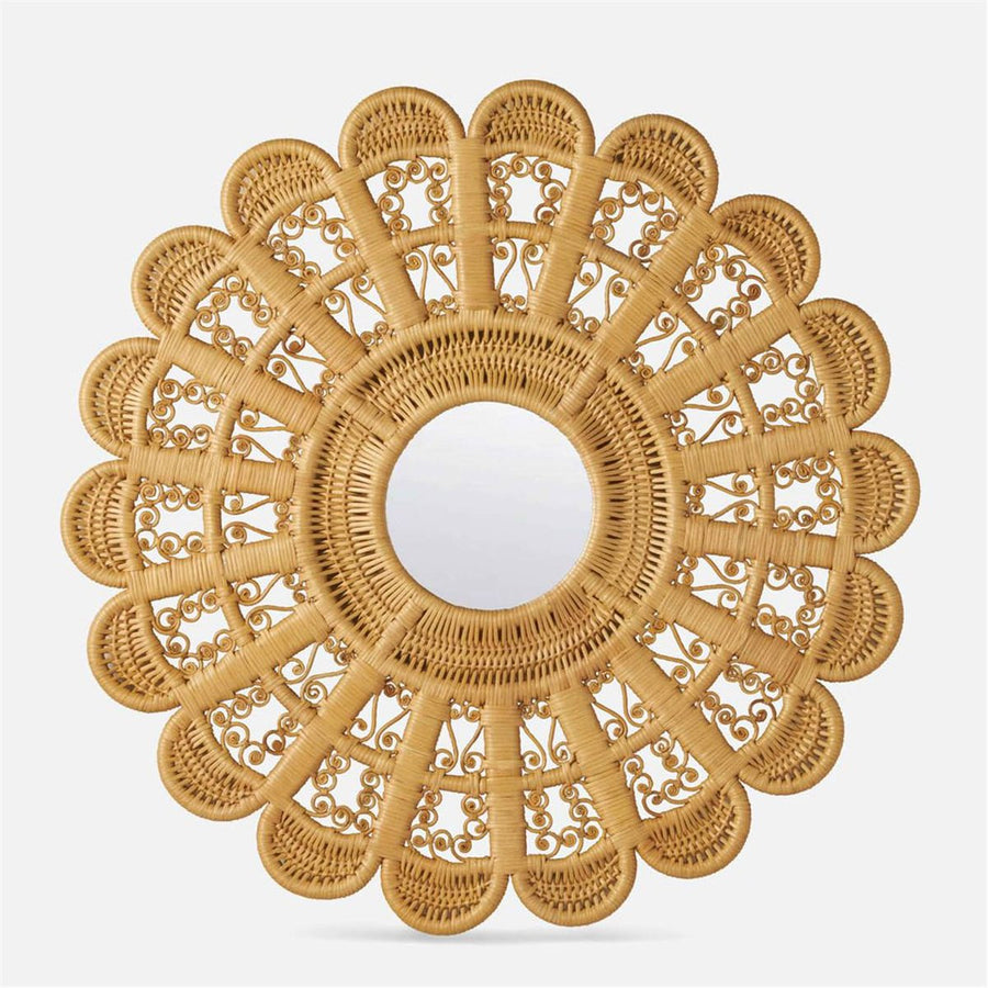 Made Goods Waverly Flower-Like Rattan Mirror