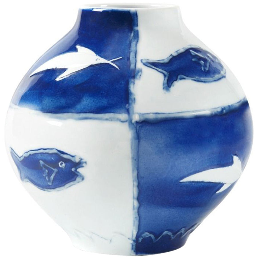 Villa & House Malaga Vase - Blue and White