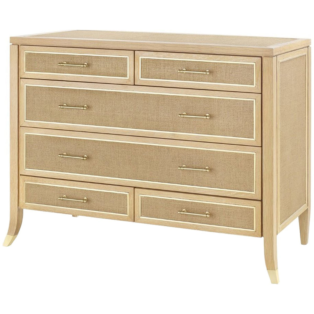 Villa & House Paulina Large 6-Drawer Chest - Natural