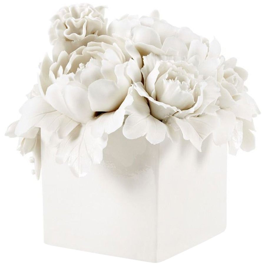 Villa & House Peony Bouquet Table Decoration - White