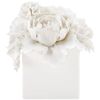 Villa & House Peony Bouquet Table Decoration - White