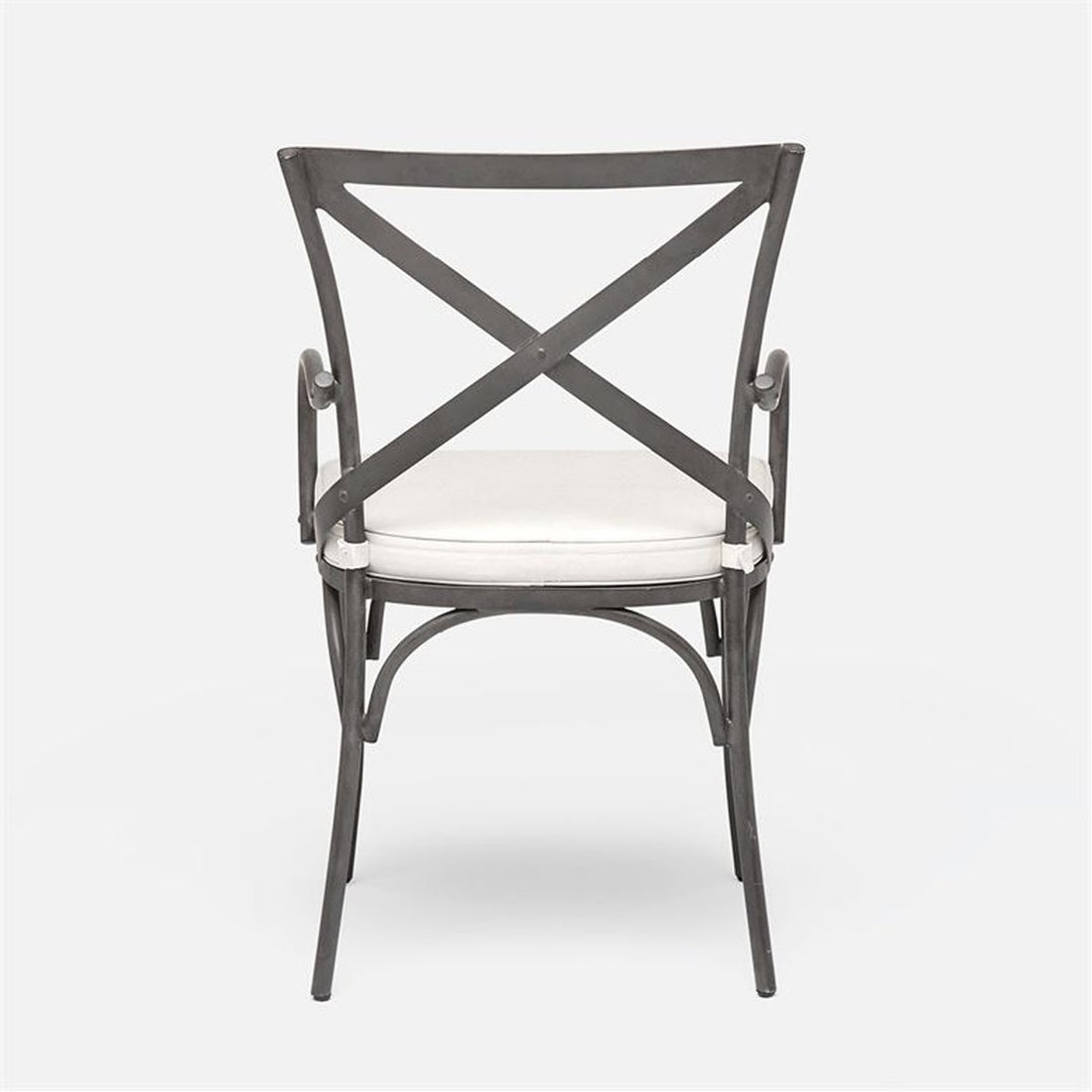 Made Goods Beverly Metal X-Back Outdoor Chair, Alsek Fabric