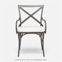 Made Goods Beverly Metal X-Back Outdoor Chair, Alsek Fabric