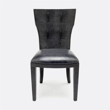 Made Goods Blair Vintage Faux Shagreen Chair, Colorado Leather