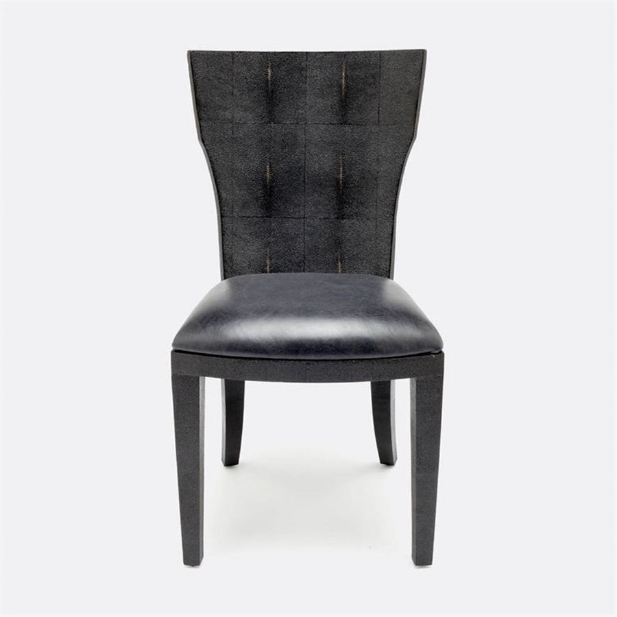 Made Goods Blair Vintage Faux Shagreen Chair in Garonne Leather