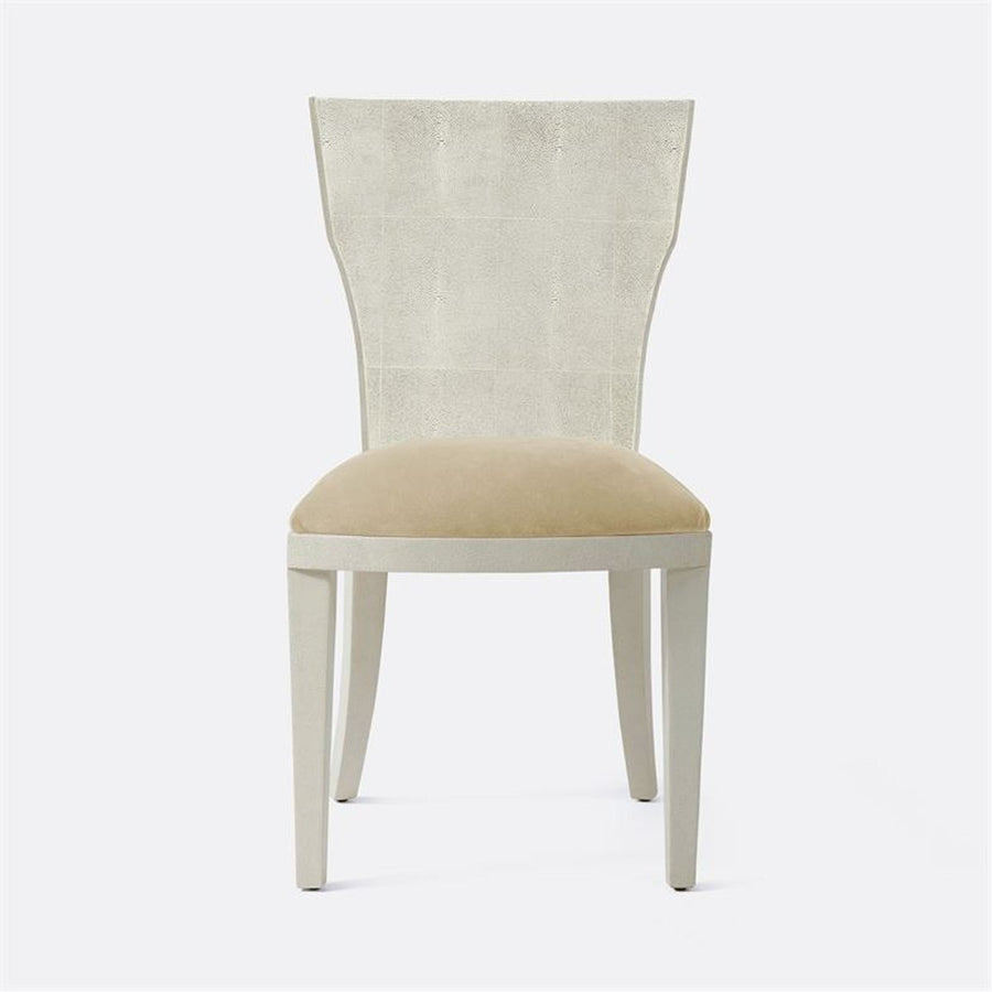 Made Goods Blair Vintage Faux Shagreen Chair, Marano Wool-on Lambskin