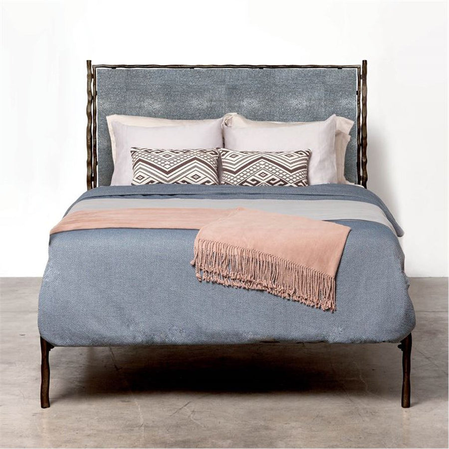 Made Goods Brennan Textured Bed in Faux Shagreen