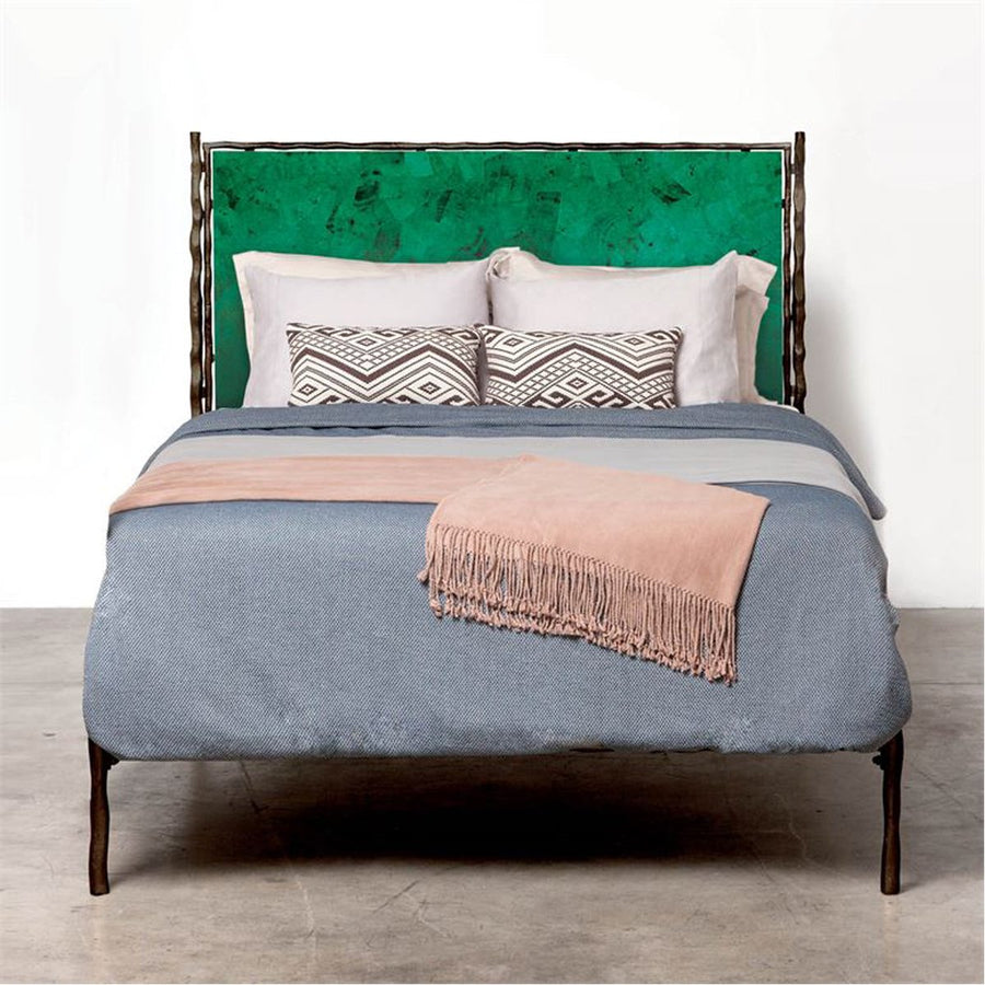 Made Goods Brennan Textured Bed in Emerald Shell