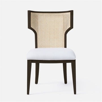 Made Goods Carleen Wingback Cane Dining Chair in Arno Fabric