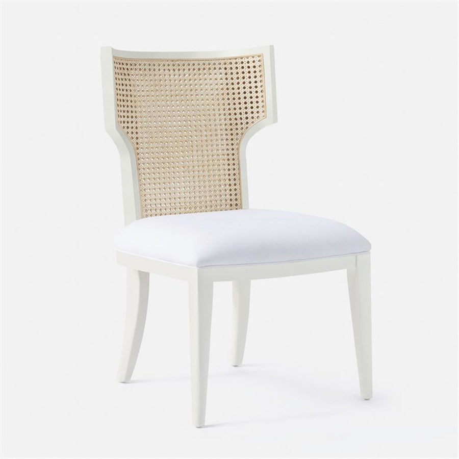 Made Goods Carleen Wingback Cane Dining Chair in Kern Fabric