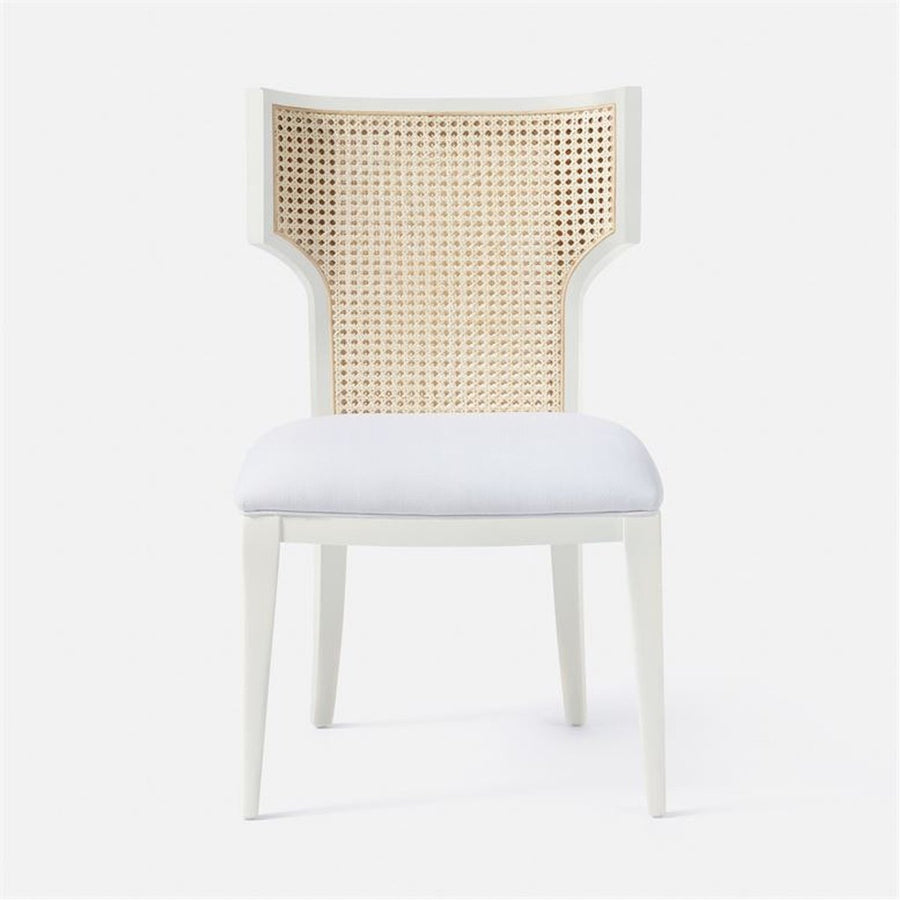 Made Goods Carleen Wingback Cane Dining Chair in Brenta Cotton Jute