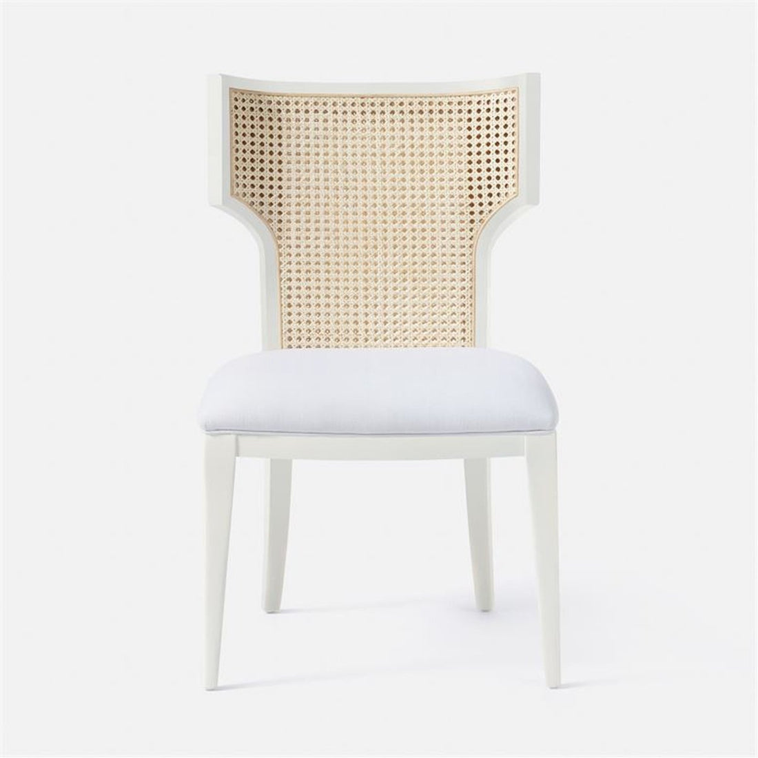 Made Goods Carleen Wingback Cane Dining Chair in Nile Fabric