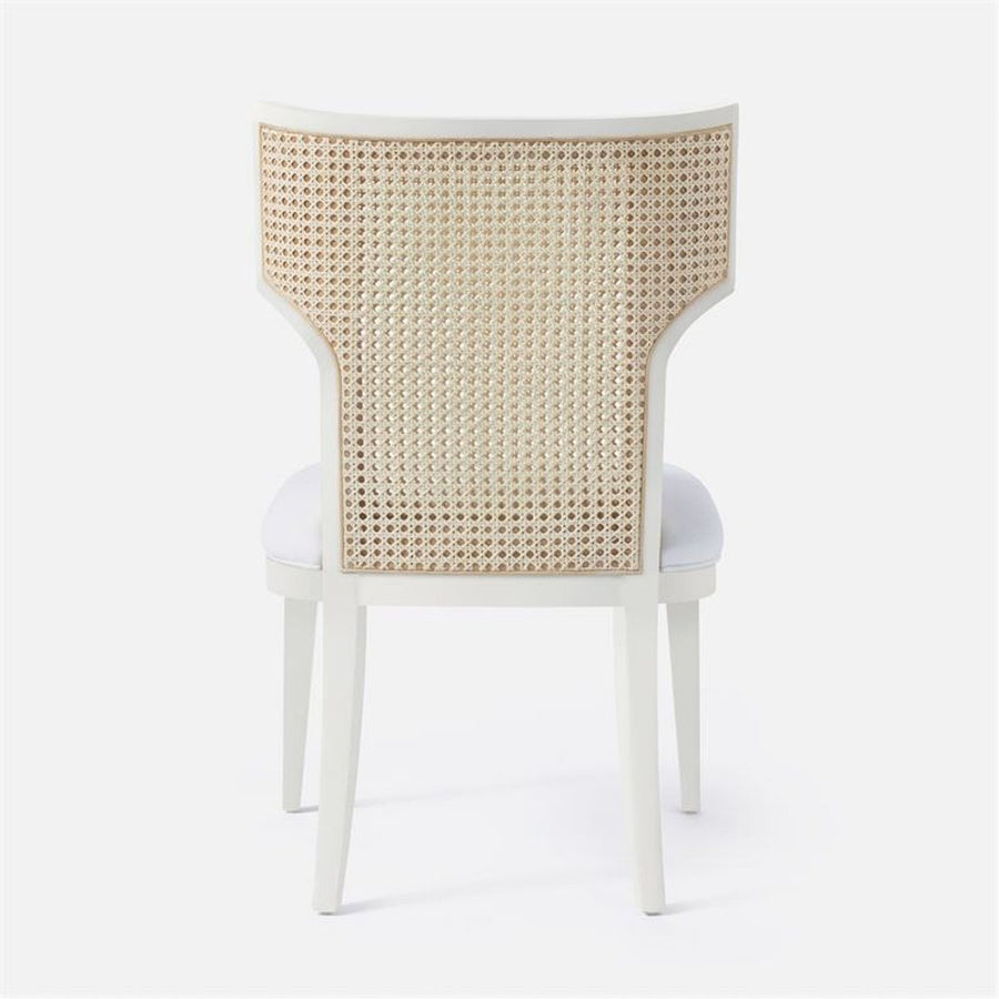 Made Goods Carleen Wingback Cane Dining Chair in Kern Fabric