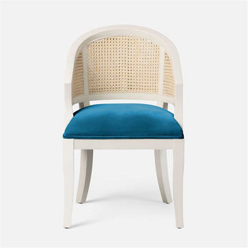 Made Goods Sylvie Curved Cane Back Dining Chair in Liard Cotton Velvet