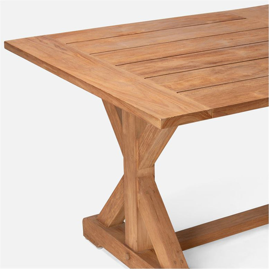 Made Goods Ulysses Rustic Natural Teak Outdoor Dining Table