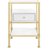 Villa & House Marcel 1-Drawer Side Table - White