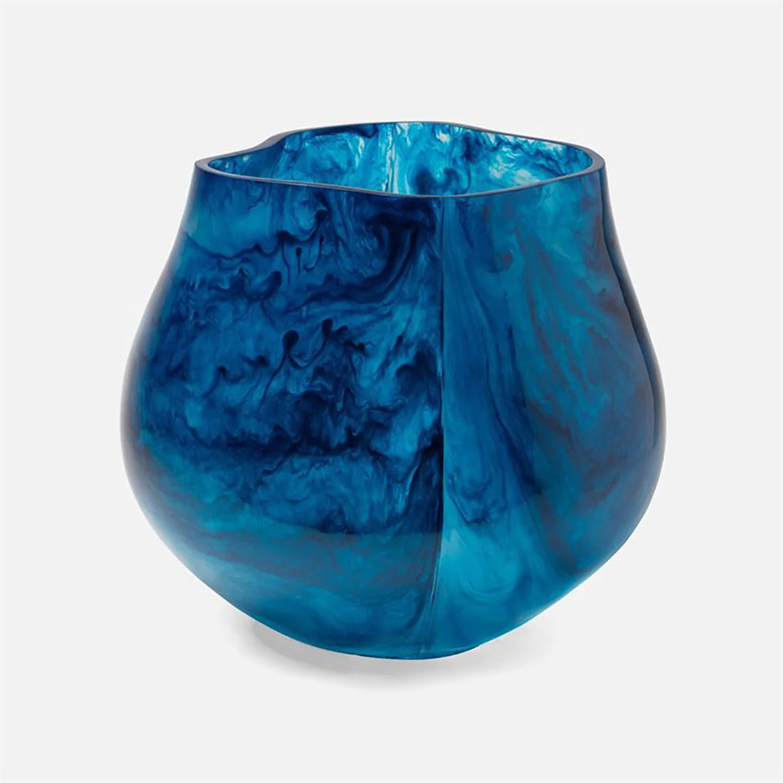 Made Goods Abria Translucent Swirls Cast Resin Outdoor Planter