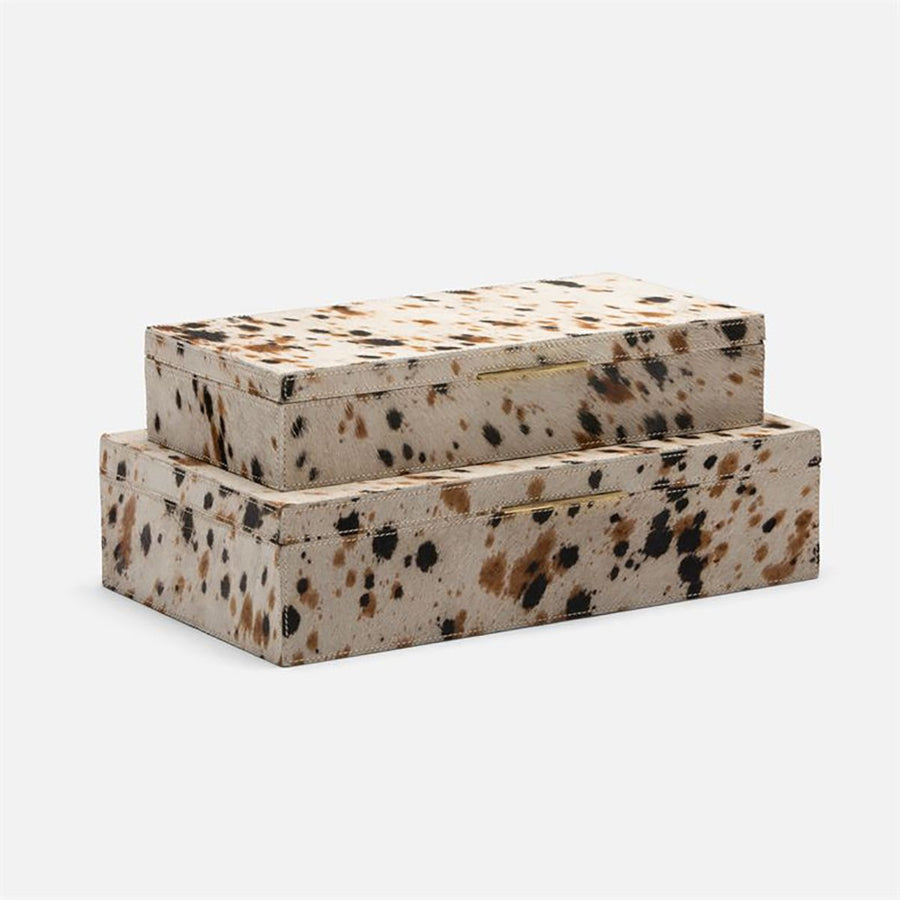 Made Goods Atticus Salt and Pepper Patterned Box, 2-Piece Set