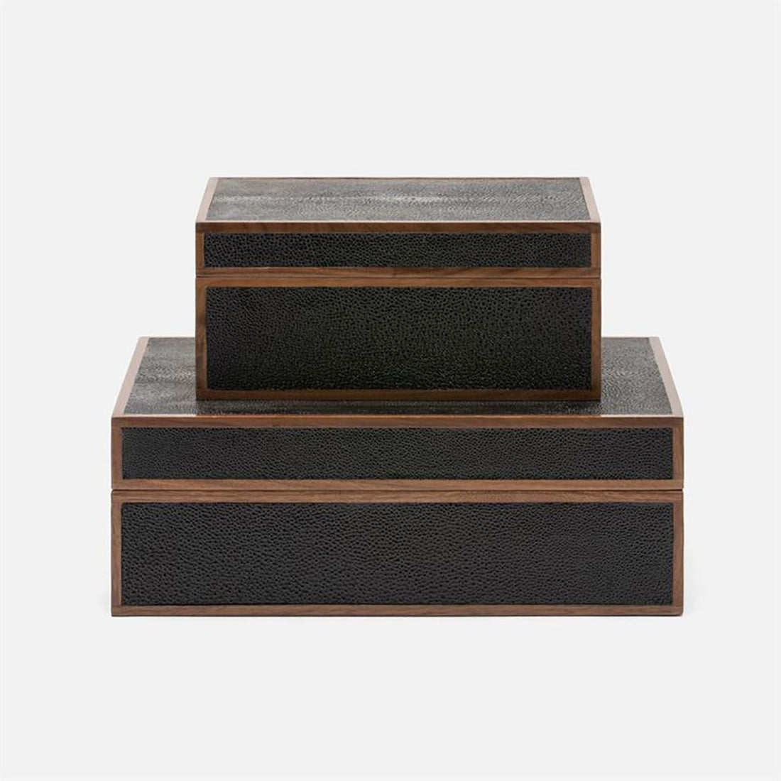 Made Goods Cooper Realistic Faux Shagreen Box, 2-Piece Set