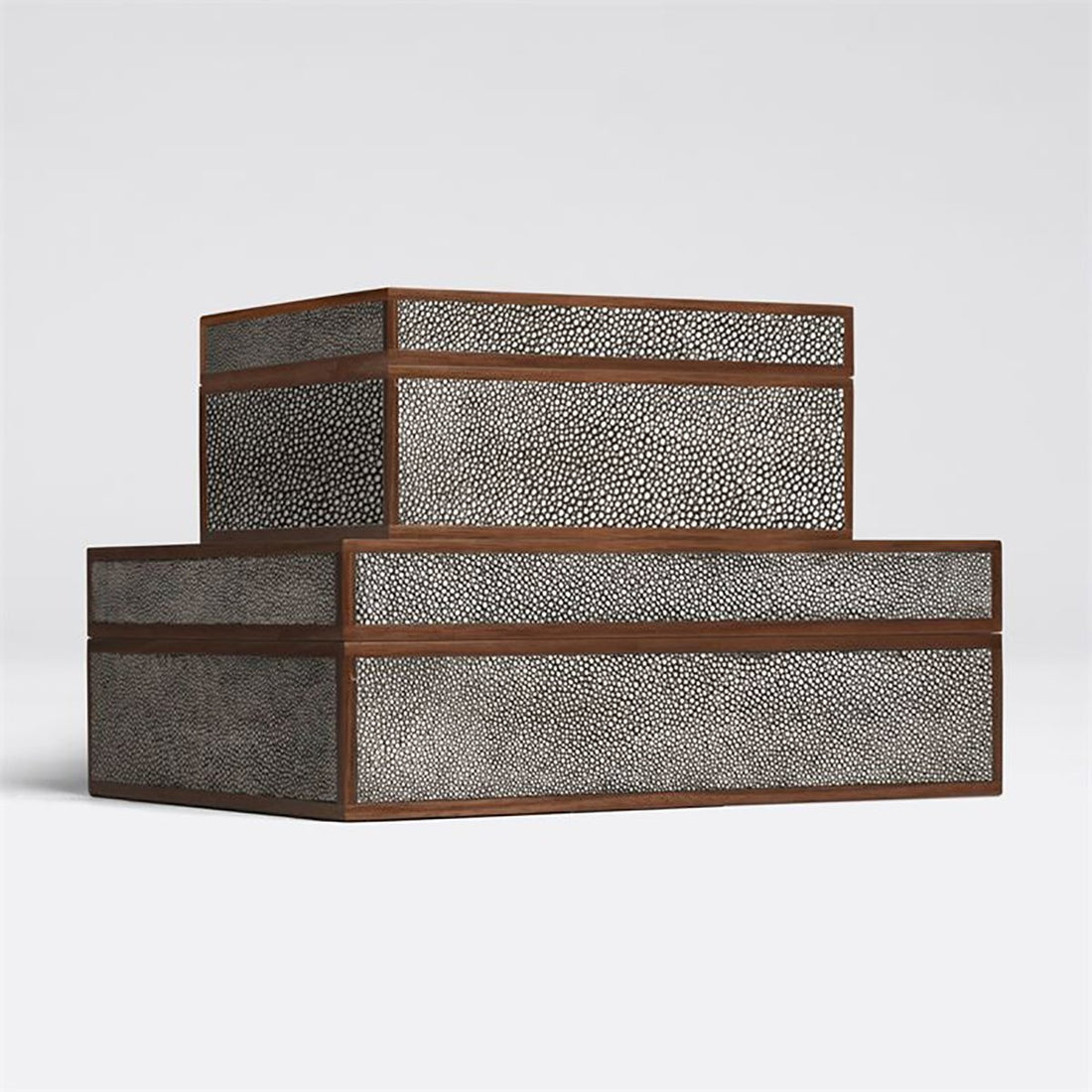 Made Goods Cooper Realistic Faux Shagreen Box, 2-Piece Set