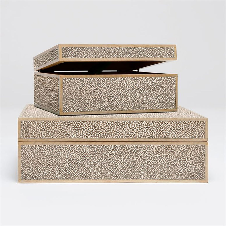 Made Goods Cooper Realistic Faux Shagreen Box, 2-Piece Set