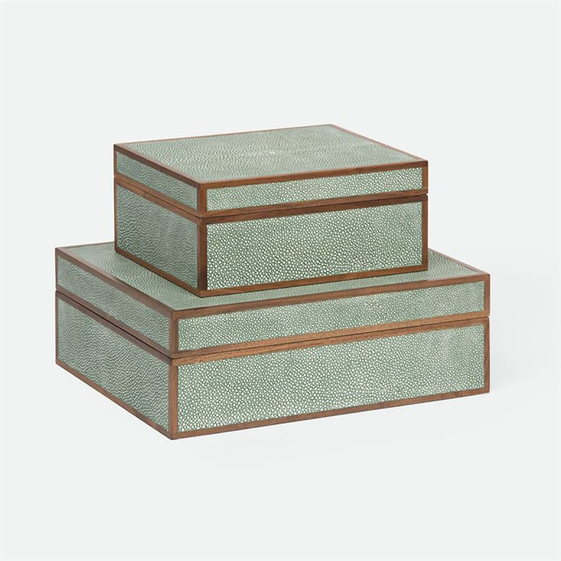 Made Goods Cooper Realistic Faux Shagreen Box, 2-Piece Set