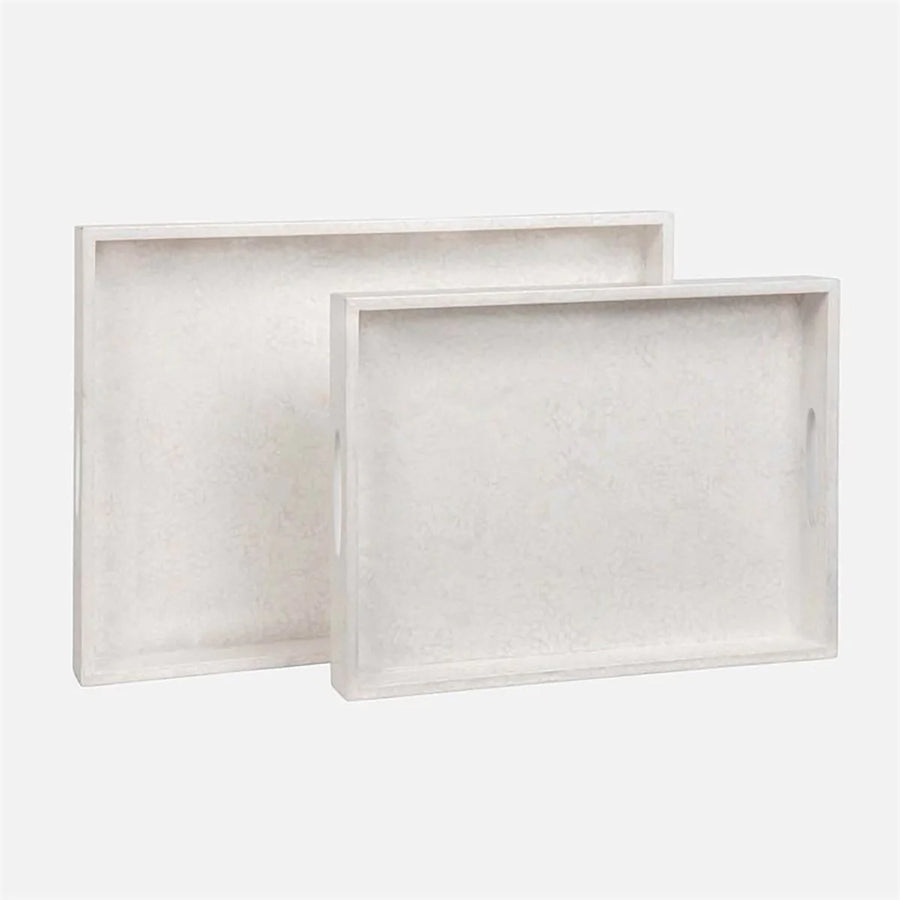 Made Goods Della Lacquered Eggshell Tray, 2-Piece Set