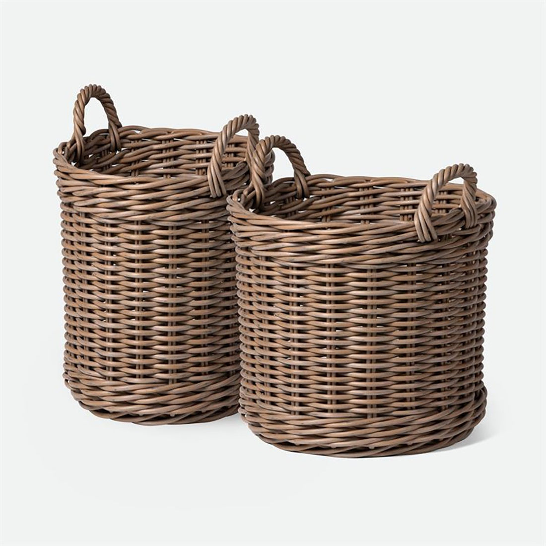 Made Goods Eliza Faux Wicker Outdoor Basket, 2-Piece Set