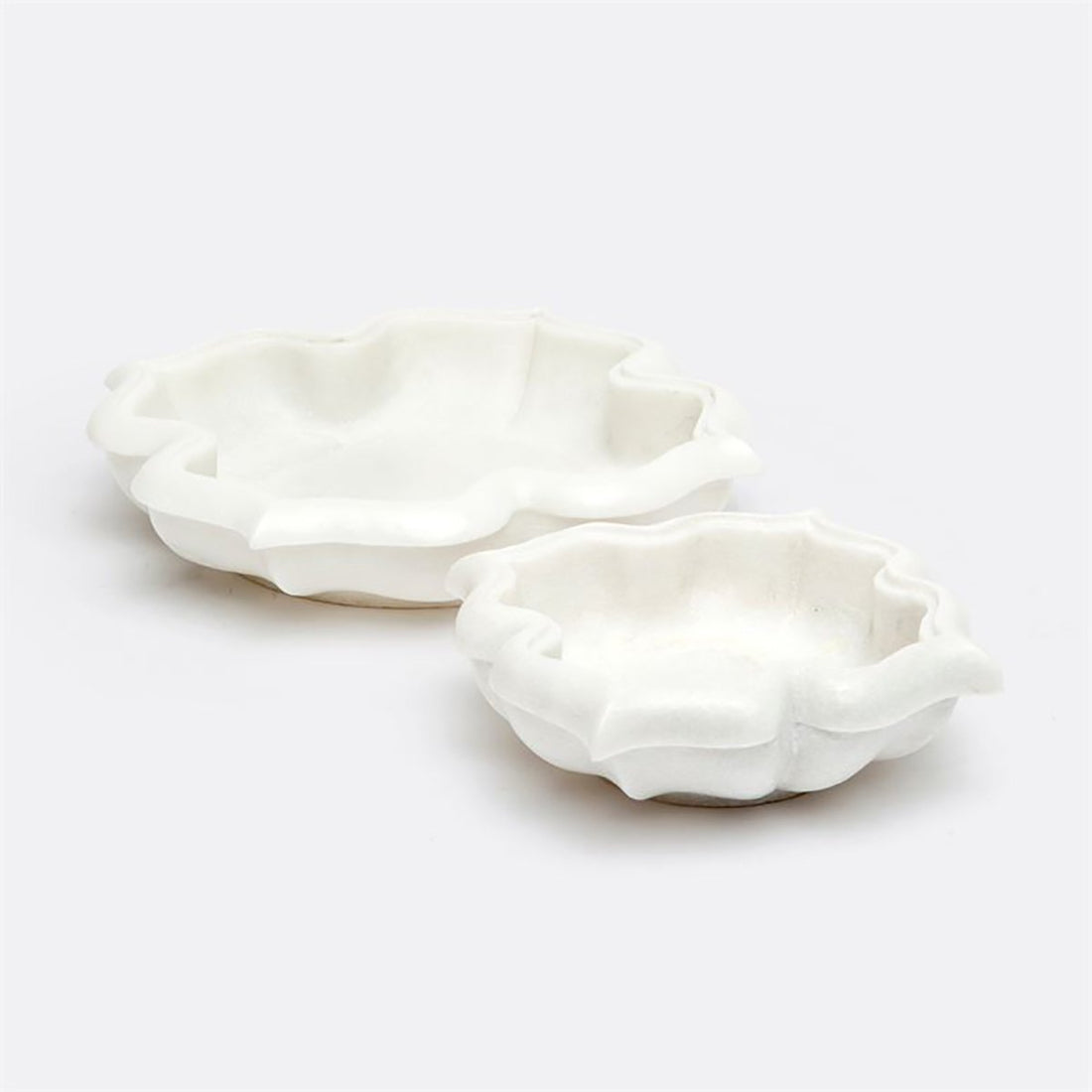 Made Goods Fauna Marble Flower Bowls, 2-Piece Set