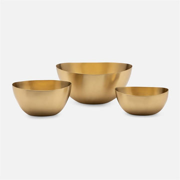 Made Goods Forba Metal Bowl, 3-Piece Set