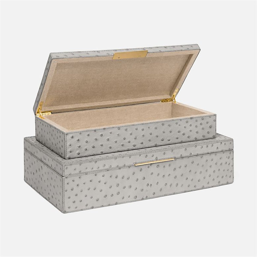 Made Goods Imani Full-Grain Leather Box, 2-Piece Set