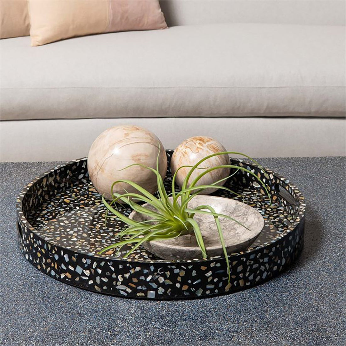 Made Goods Janison Mop Terrazzo Tray, 2-Piece Set