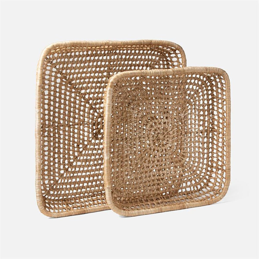 Made Goods Lorelei Open Weave Tray, 2-Piece Set