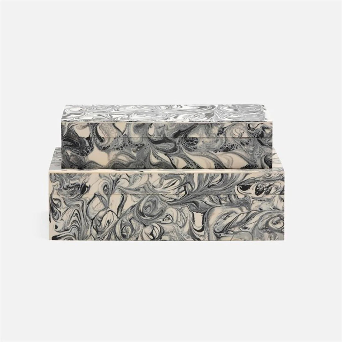 Made Goods Maverick Swirled Resin Box, 2-Piece Set