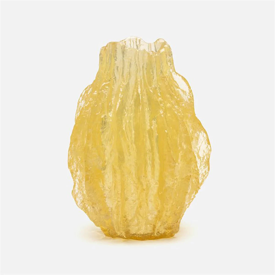 Made Goods Mercer 15-Inch Abstract Translucent Resin Vase