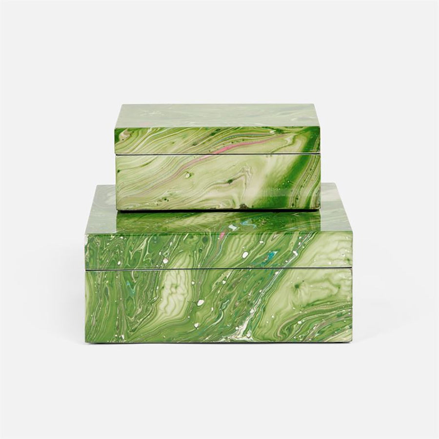 Made Goods Noelle Lacquered Resin Box, 2-Piece Set