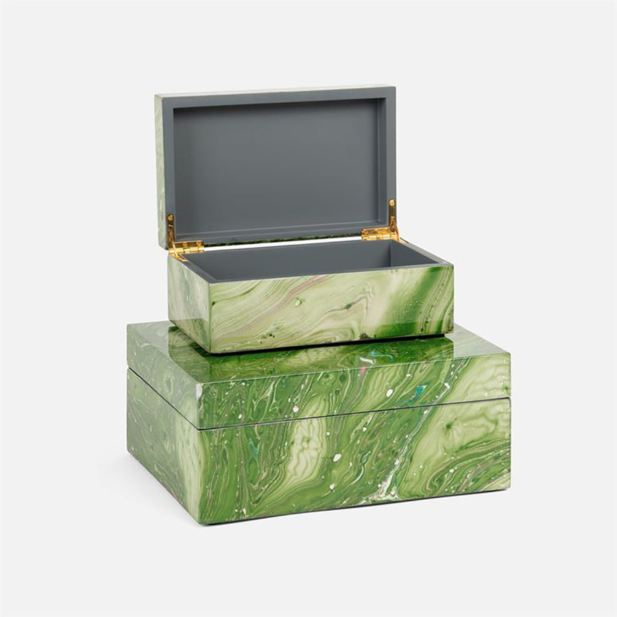 Made Goods Noelle Lacquered Resin Box, 2-Piece Set