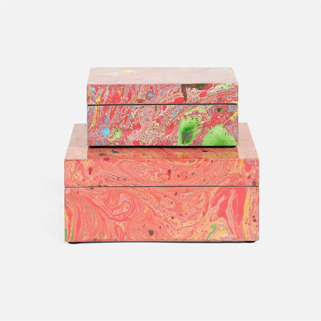 Made Goods Noelle Lacquered Resin Box, 2-Piece Set