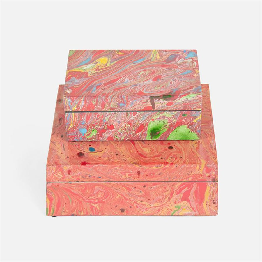 Made Goods Noelle Lacquered Resin Box, 2-Piece Set