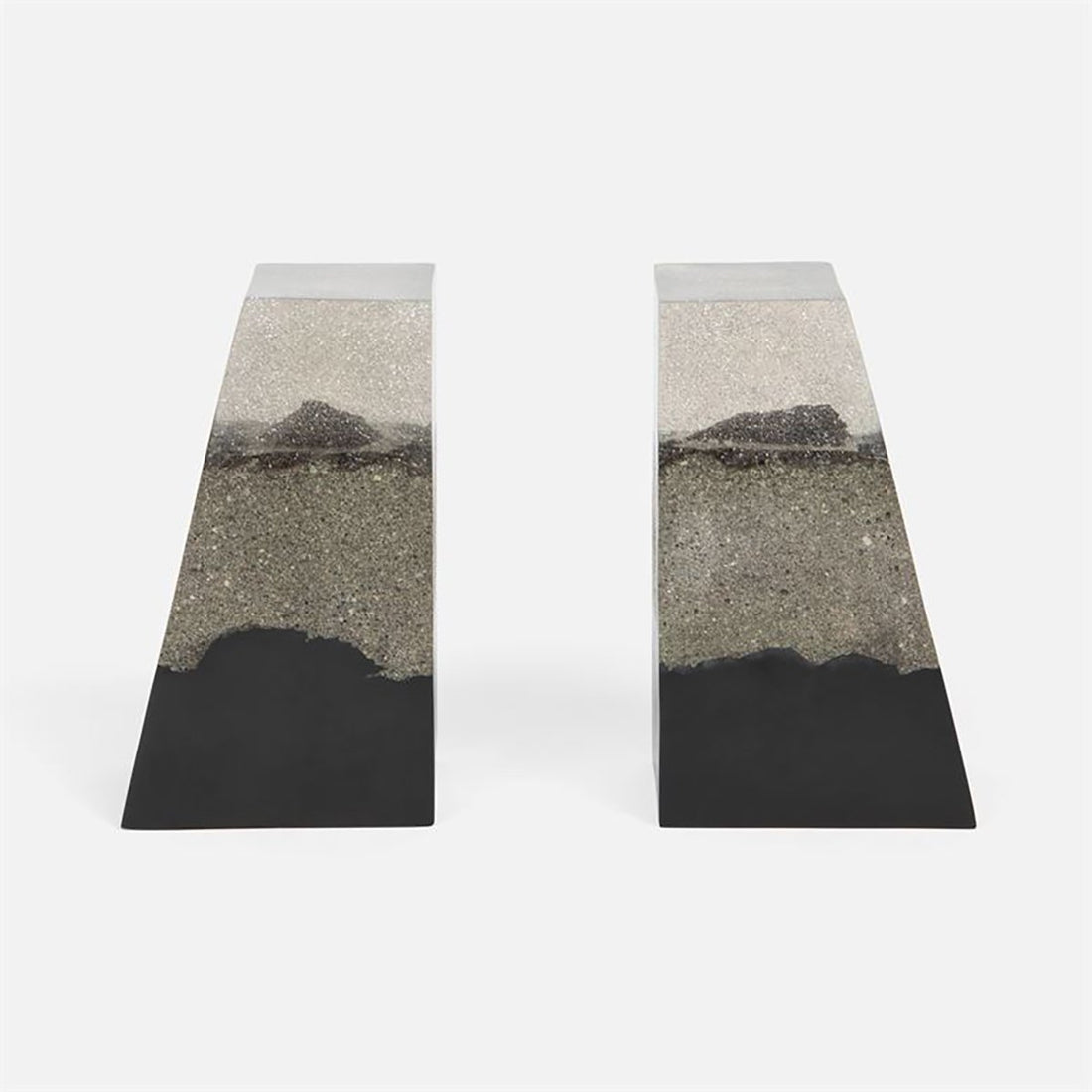 Made Goods Otis Sand Resin Bookends, 2-Piece Set