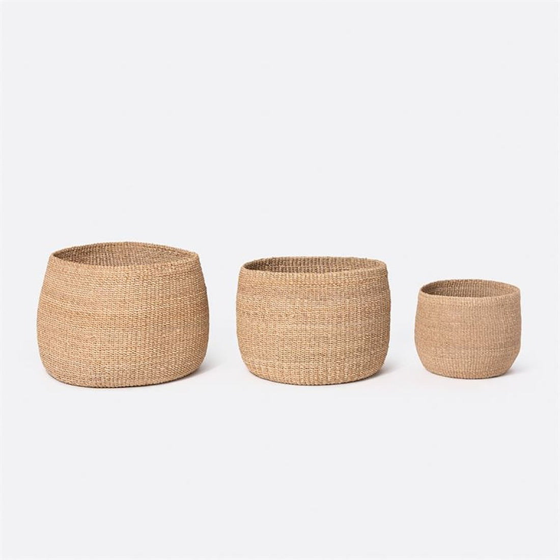 Made Goods Palben Abaca Fiber Basket, 3-Piece Set