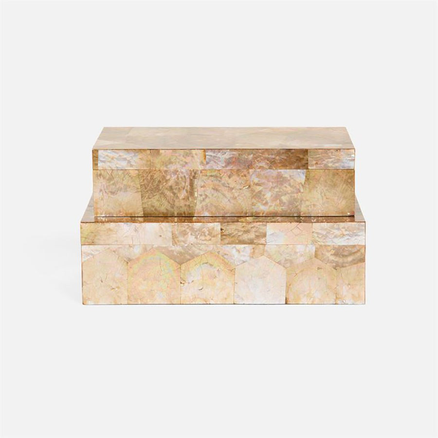 Made Goods Palma Pressed Shell Box, 2-Piece Set