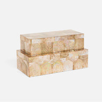 Made Goods Palma Pressed Shell Box, 2-Piece Set