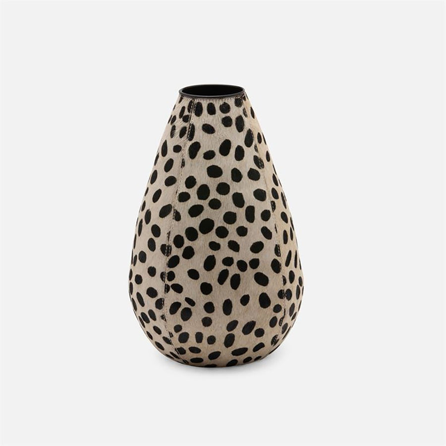 Made Goods Sasha Dalmatian Print Hair-On-Hide Vase