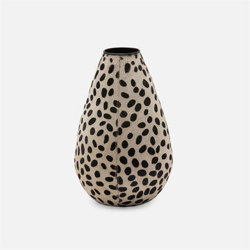 Made Goods Sasha Dalmatian Print Hair-On-Hide Vase