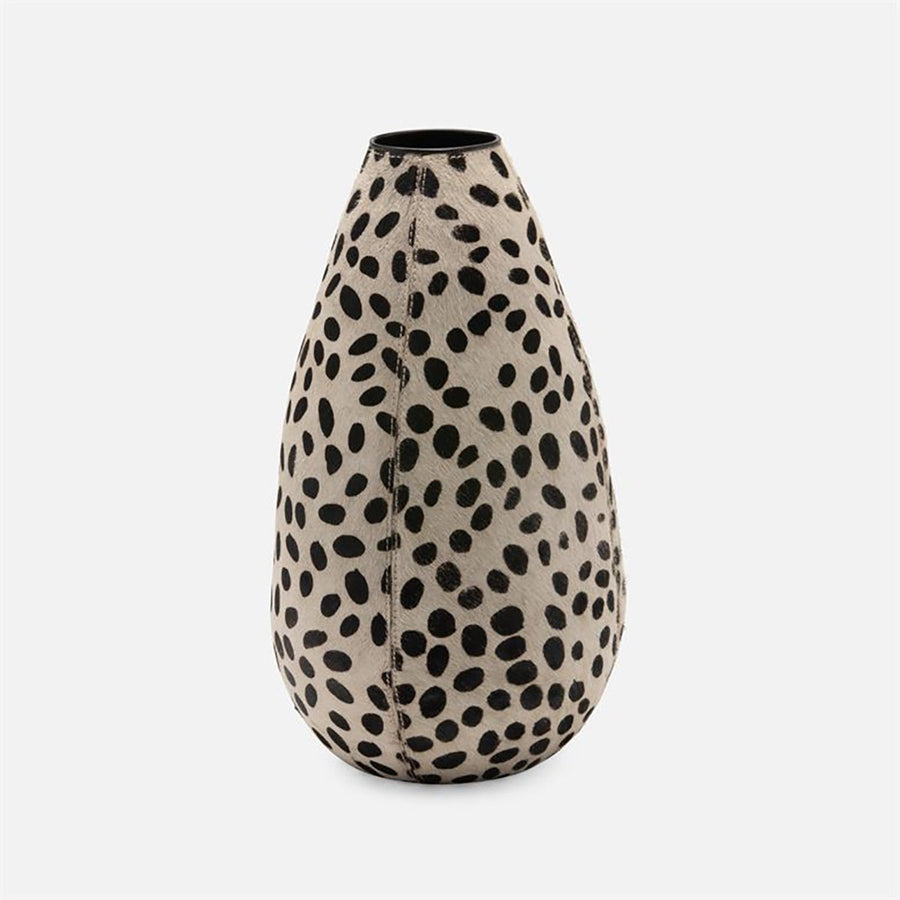 Made Goods Sasha Dalmatian Print Hair-On-Hide Vase