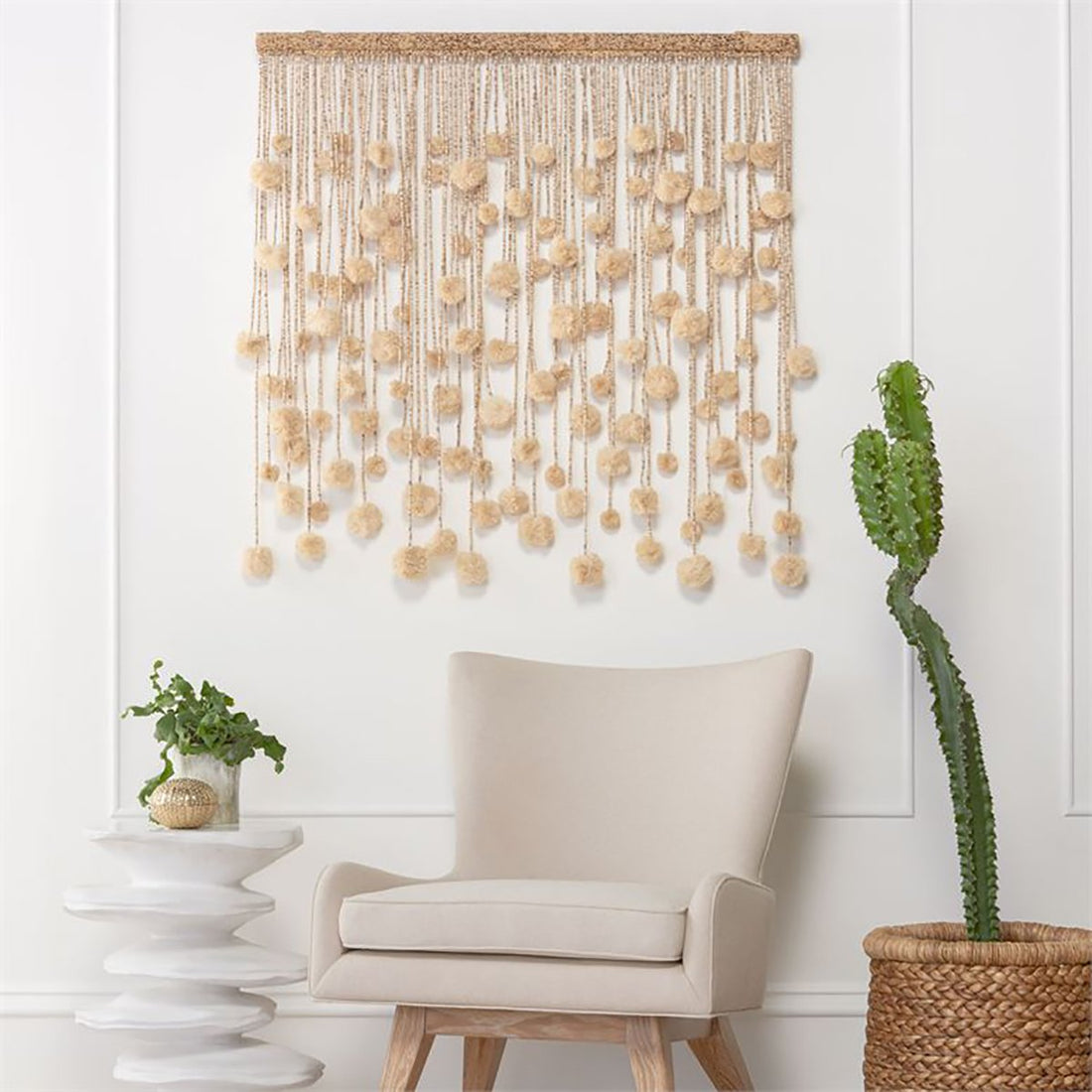 Made Goods Baxton Raffia Pouf Wall Art