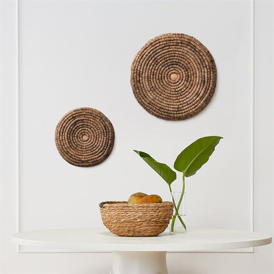 Made Goods Qiana 20-Inch Round Coco Bead Wall Art