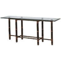 Baker Furniture Console Table in Black Bamboo MCBA7T